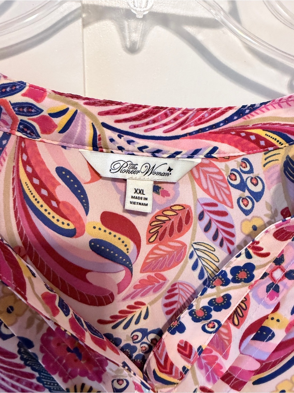 The Pioneer Woman Pink Floral Paisley Button-Front Blouse - Picture 4 of 6